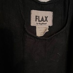 Black Long And Large Flax Englehart Pinifore Dress